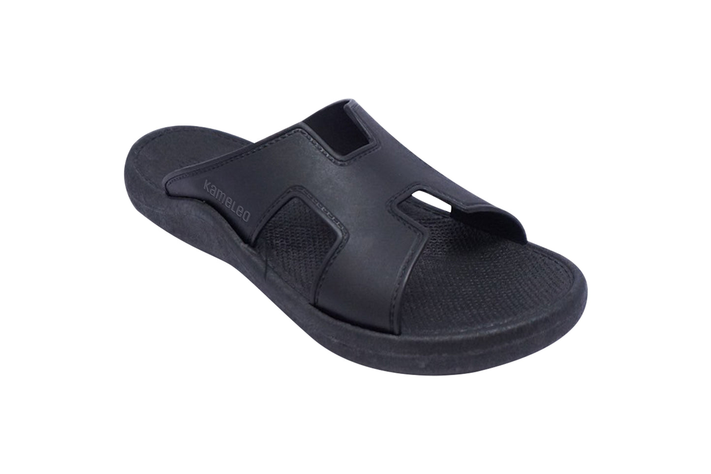 Hermey Black Sole Black Strap