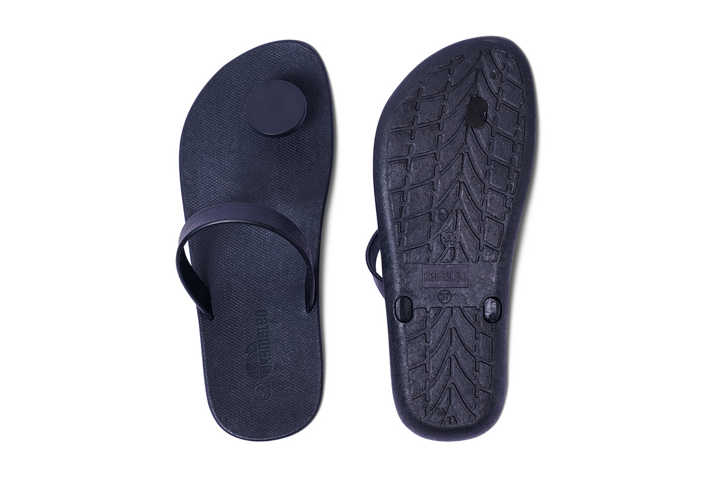 Poppi Dot Black Sole Black Strap