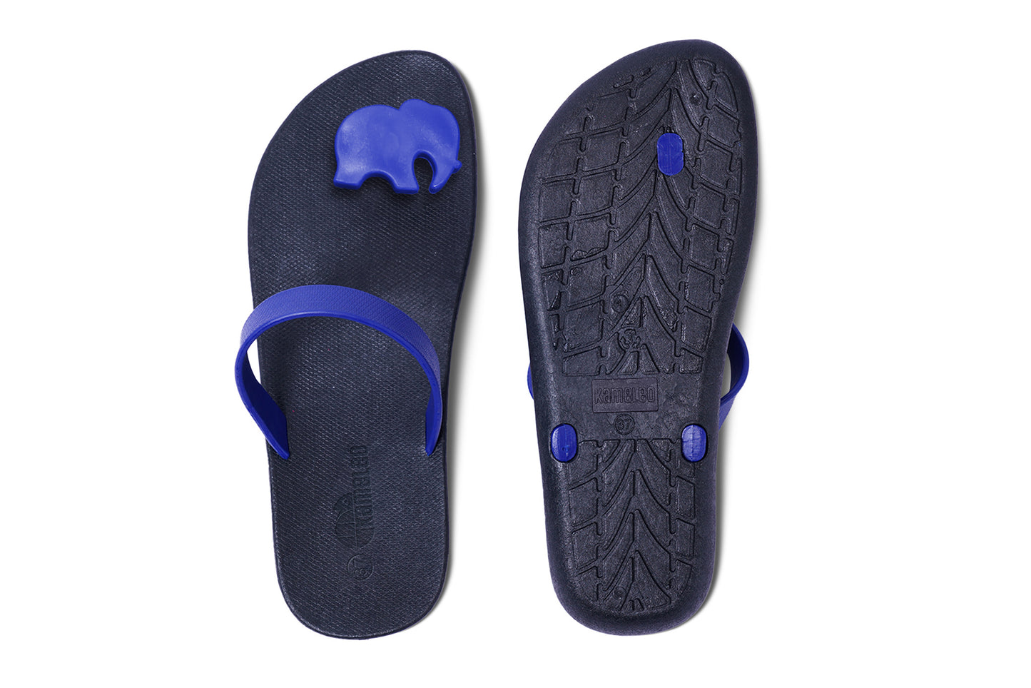 Poppi Ellie Black Sole Blue Strap