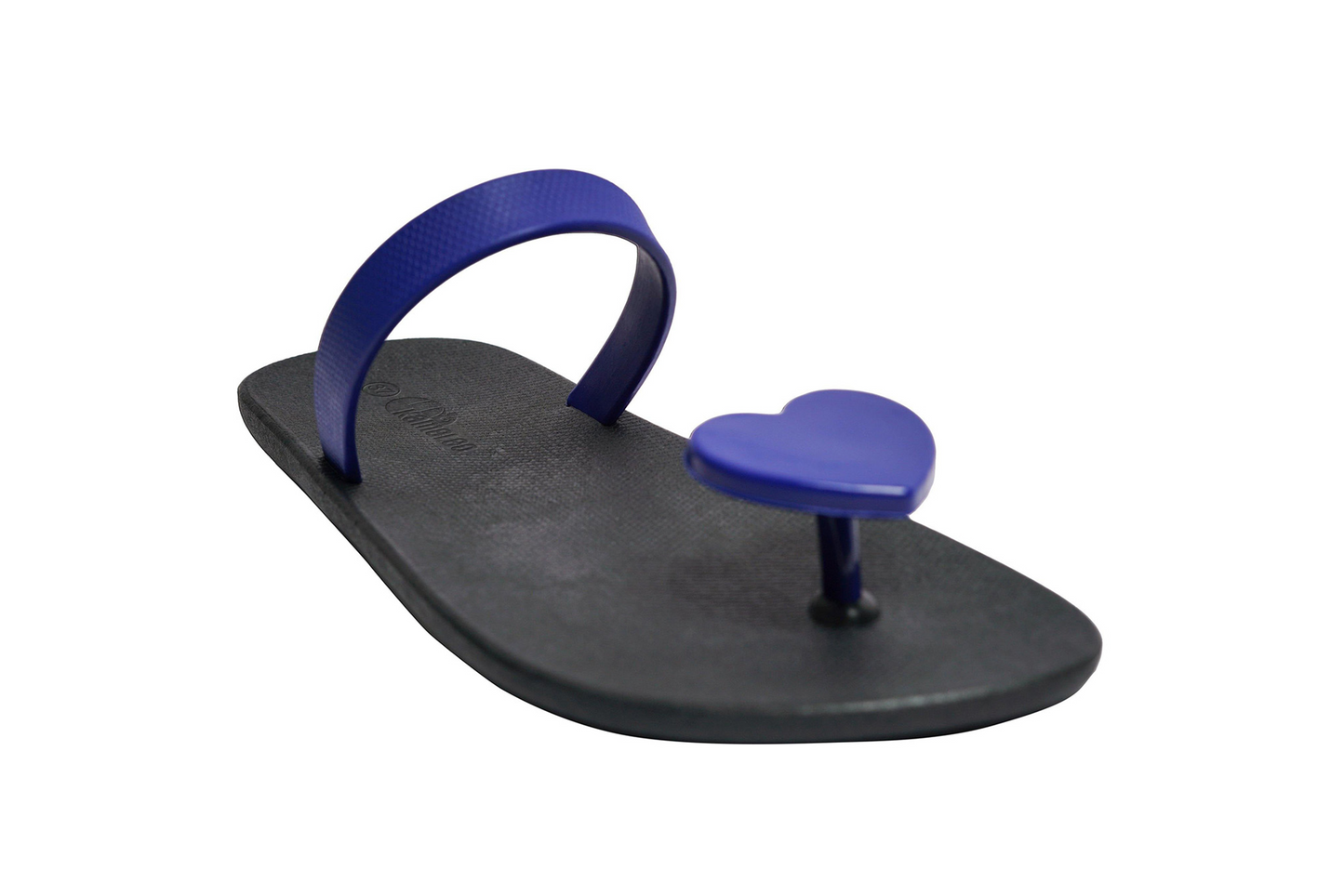Poppi Heart Black Sole Blue Strap