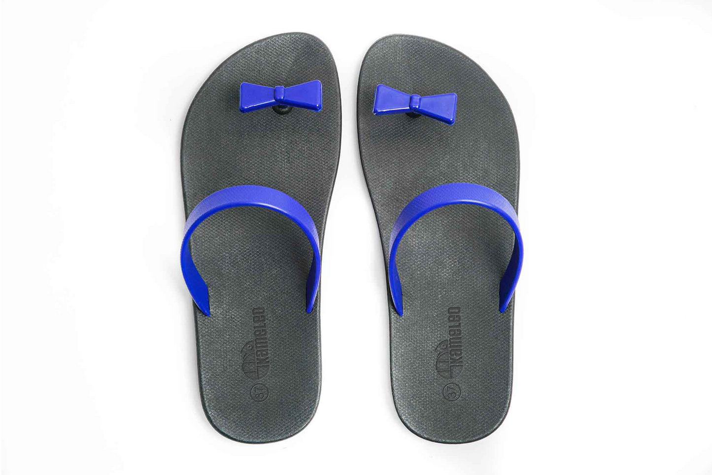 Poppi Bow Black Sole Blue Strap