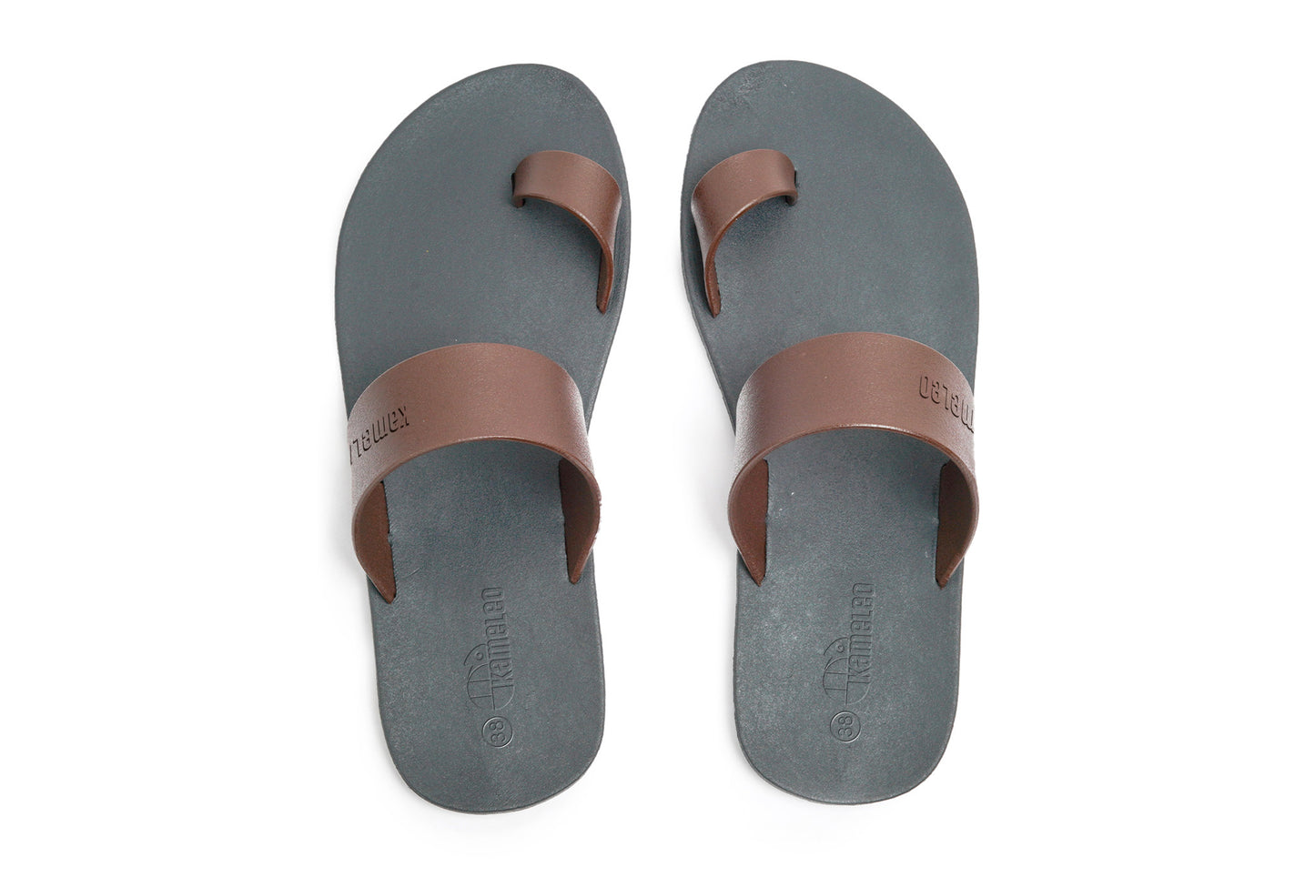 Pop Thumb Black Sole Brown Strap