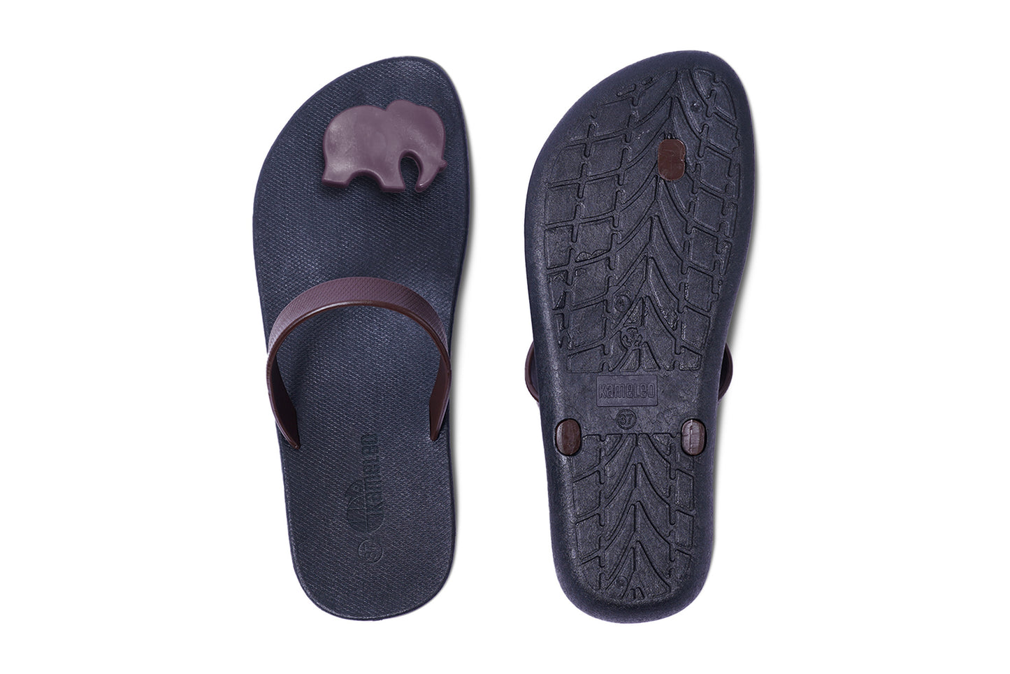 Poppi Ellie Black Sole Brown Strap