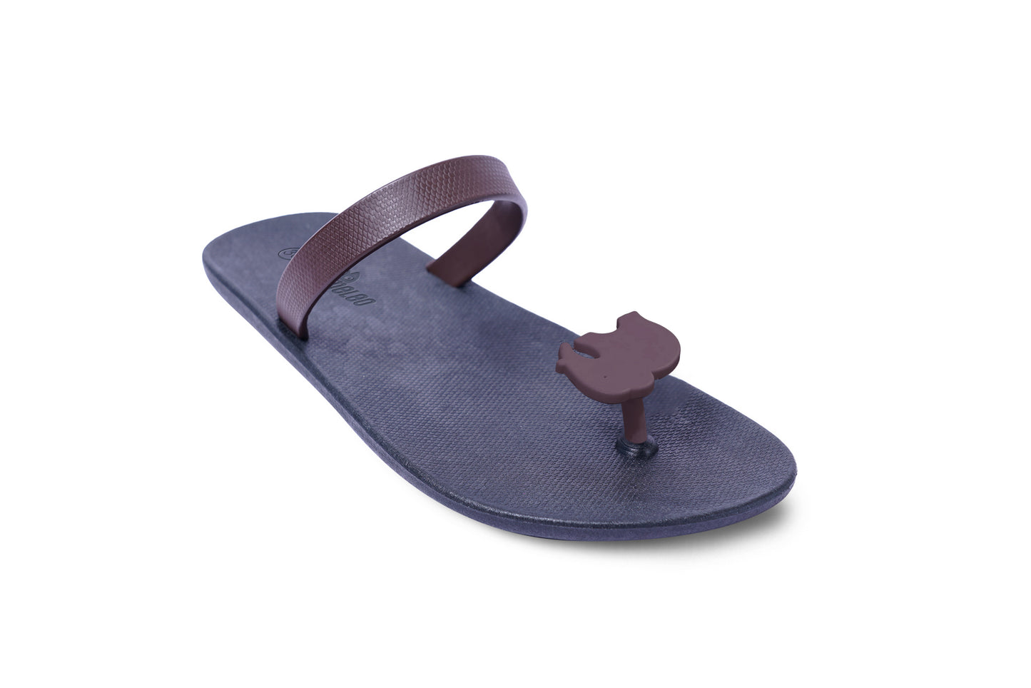 Poppi Ellie Black Sole Brown Strap