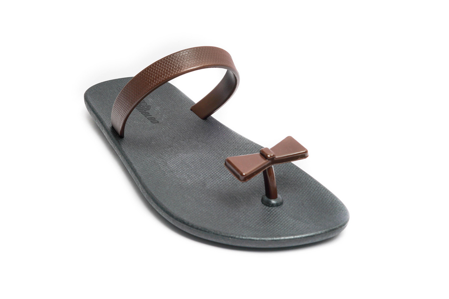 Poppi Bow Black Sole Brown Strap
