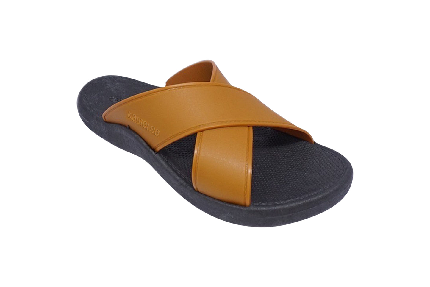 Crossy Black Sole Caramel Strap