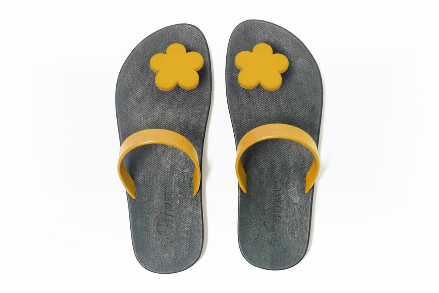 Poppi Flora Black Sole Caramel Strap