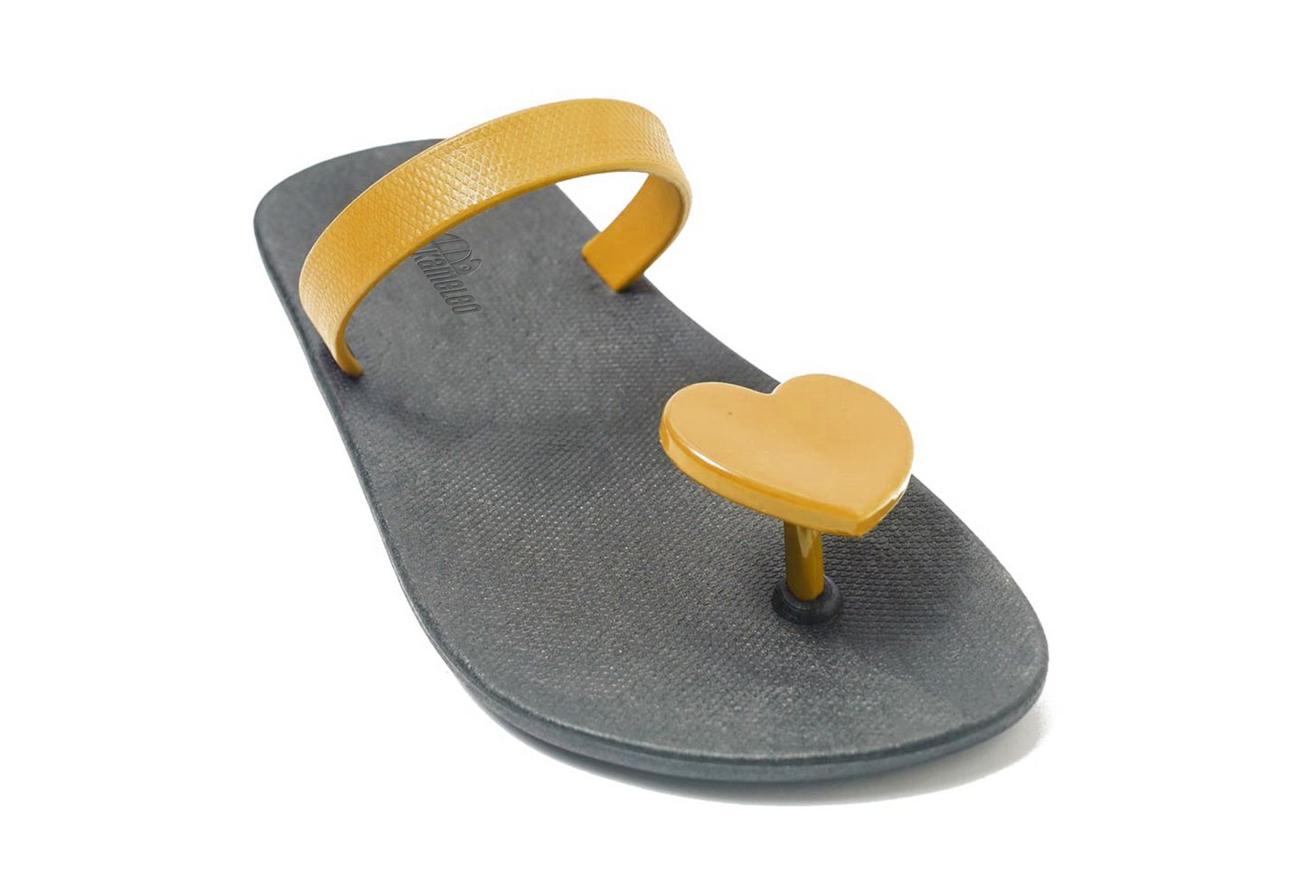 Poppi Heart Black Sole Caramel Strap
