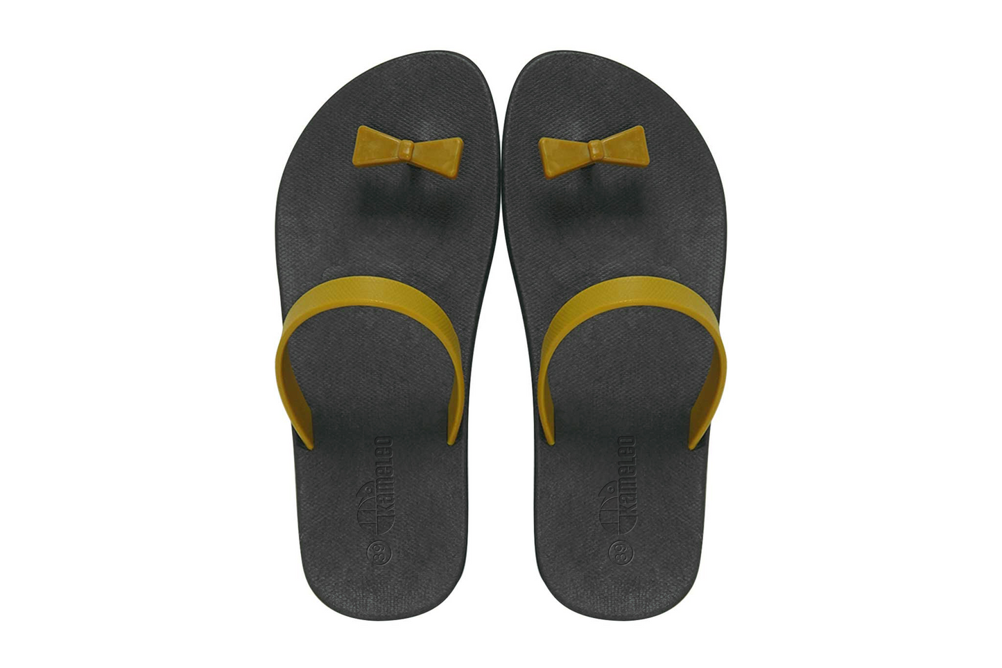 Poppi Bow Black Sole Caramel Strap