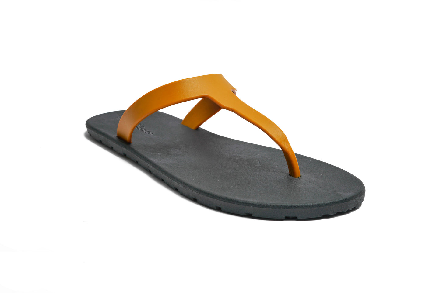 Thongs Black Sole Caramel Strap