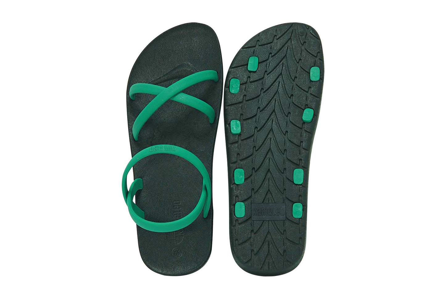 Cross Slim Black Sole Green Strap