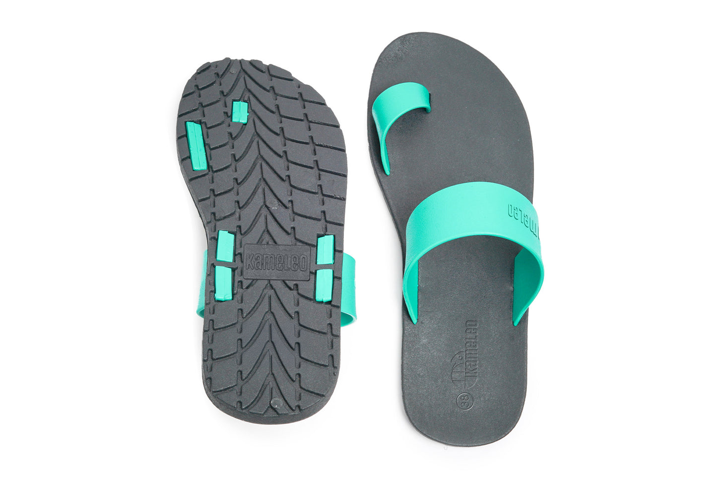 Pop Thumb Black Sole Green Strap