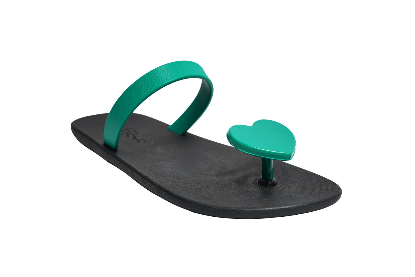 Poppi Heart Black Sole Green Strap