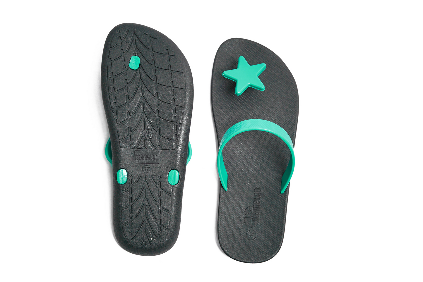Poppi Star Black Sole Green Strap