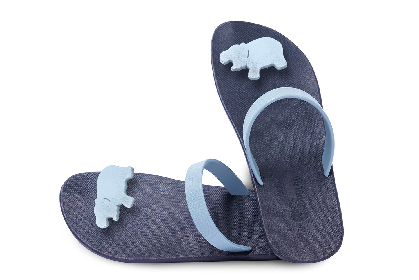 Poppi Hippo Black Sole Grey Strap