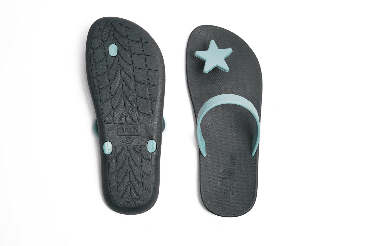 Poppi Star Black Sole Grey Strap
