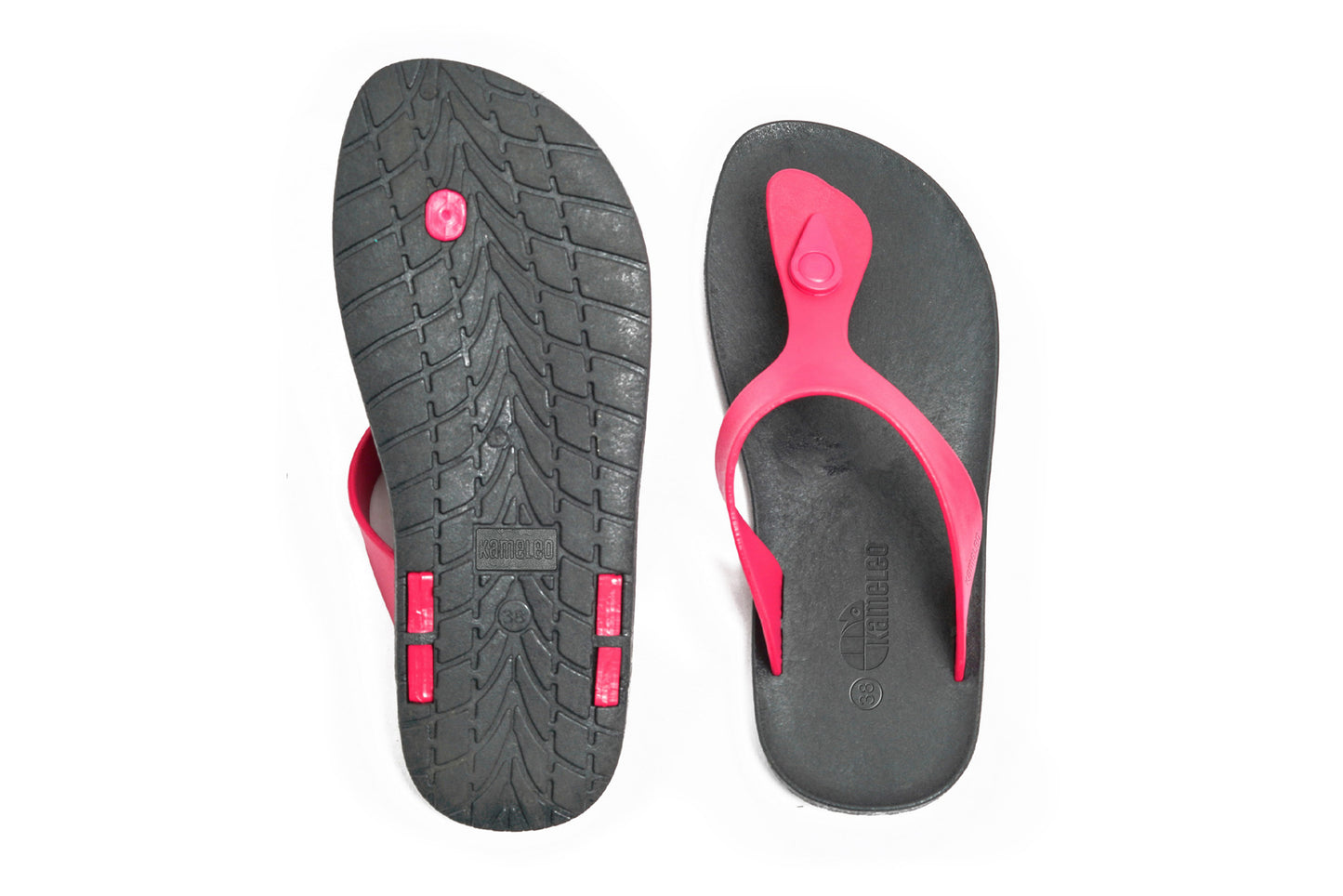 Candy Black Sole Pink Strap