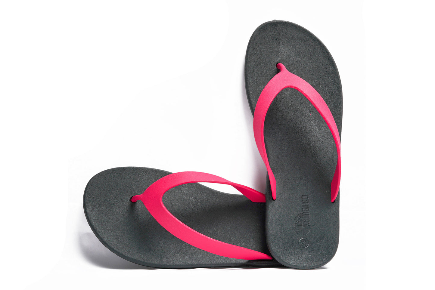 Flippy Black Sole Pink Strap