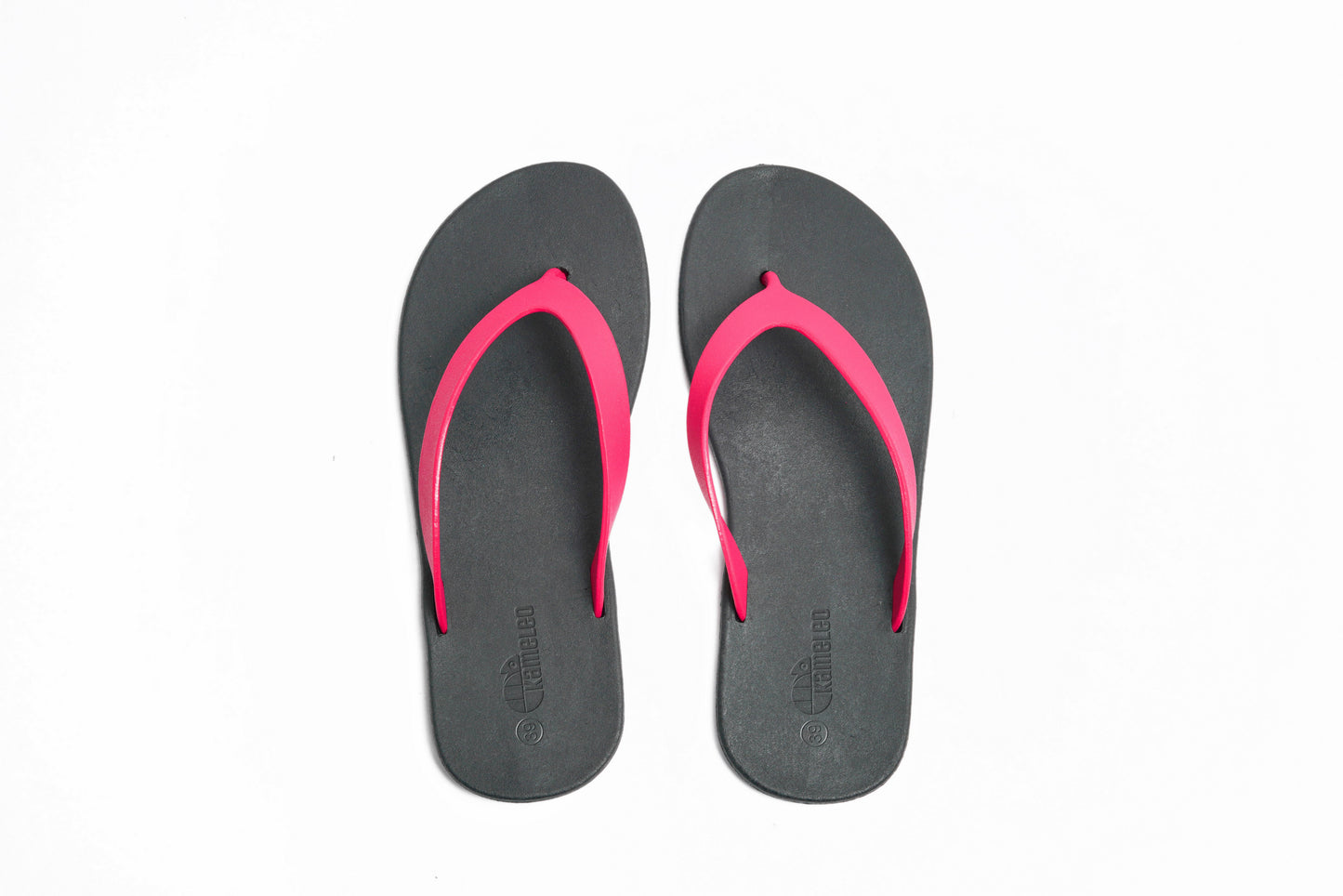 Flippy Black Sole Pink Strap