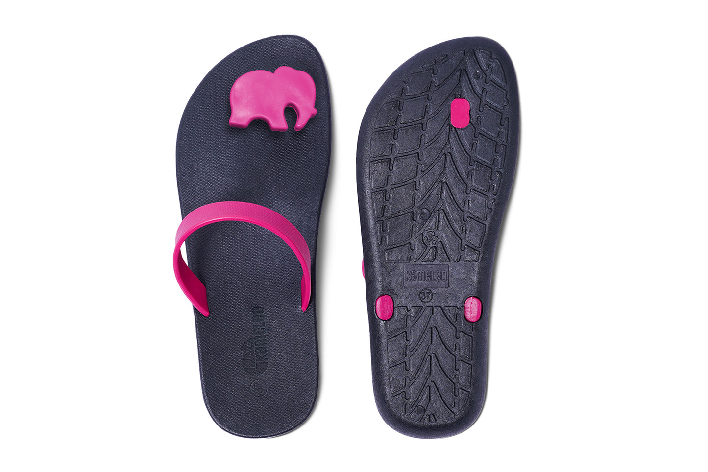 Poppi Ellie Black Sole Pink Strap