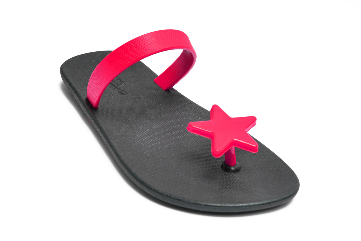Poppi Star Black Sole Pink Strap