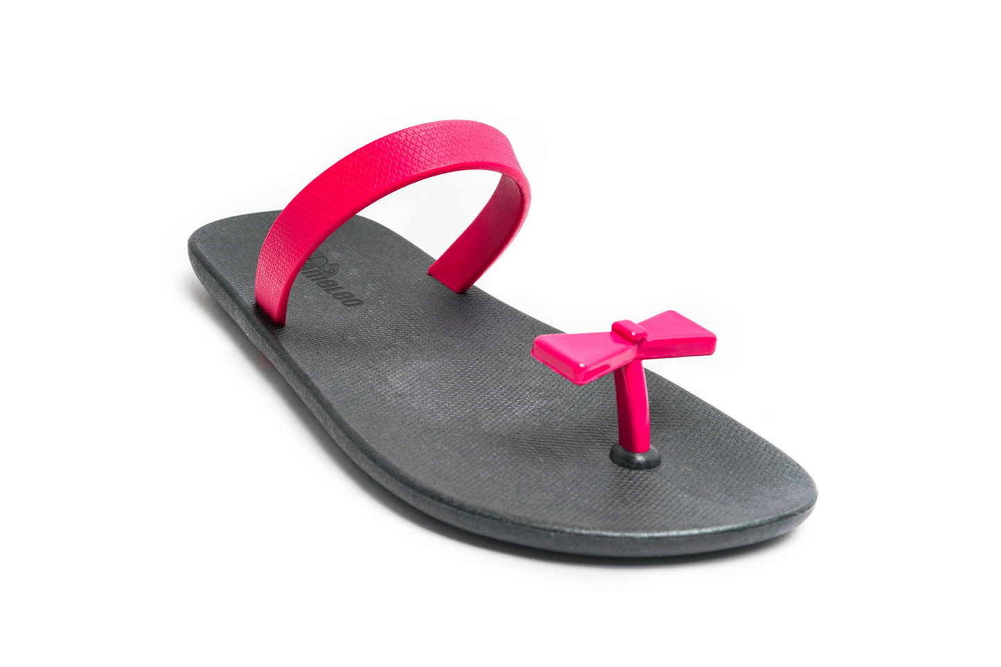 Poppi Bow Black Sole Pink Strap