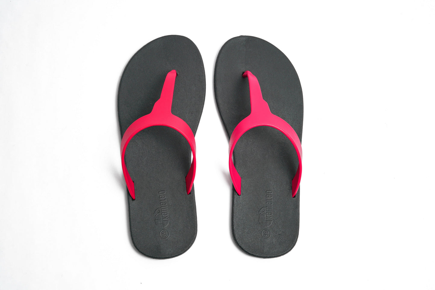 Thongs Black Sole Pink Strap