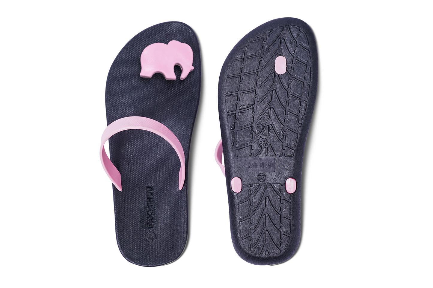 Poppi Ellie Black Sole LightPink Strap