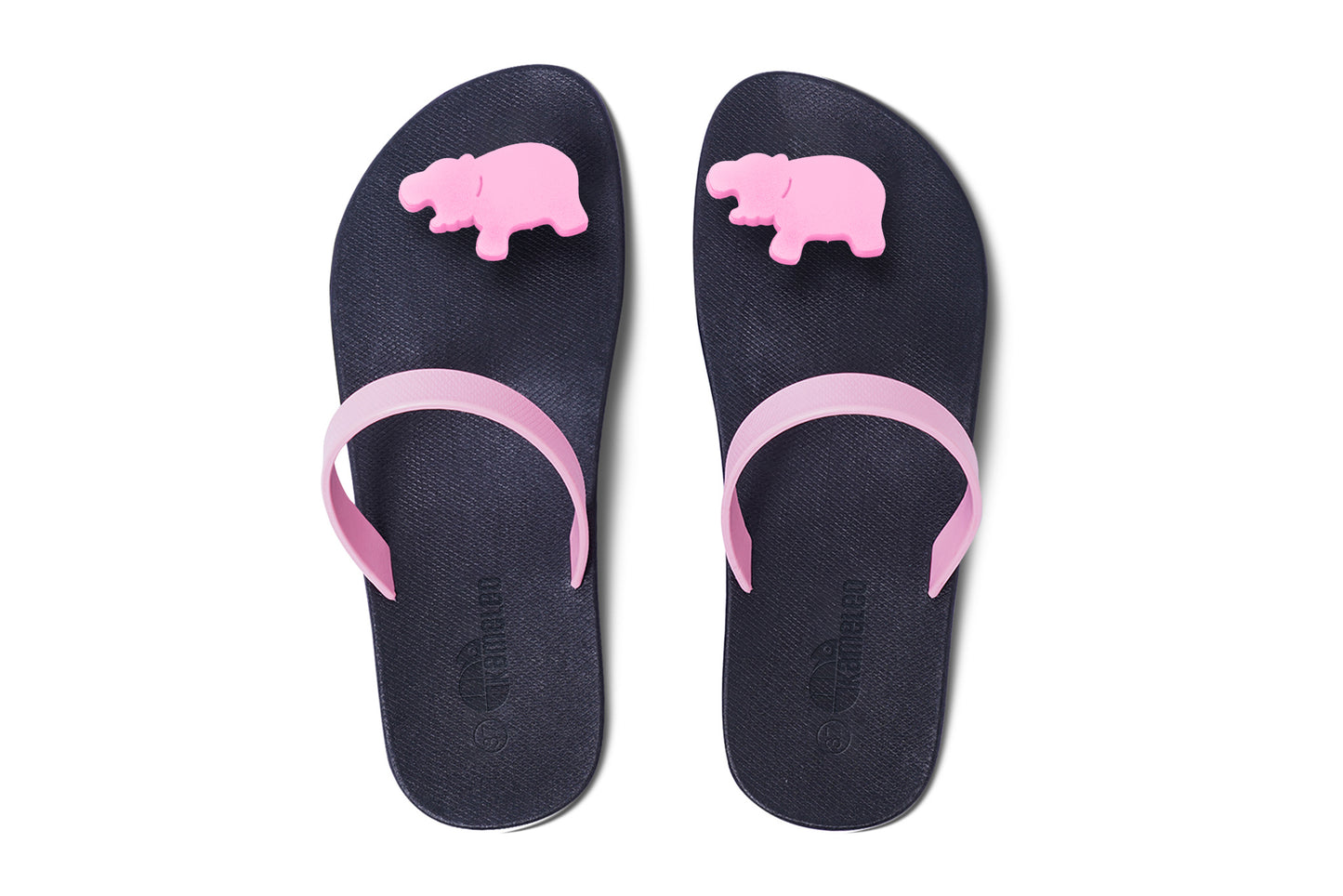 Poppi Hippo Black Sole LightPink Strap