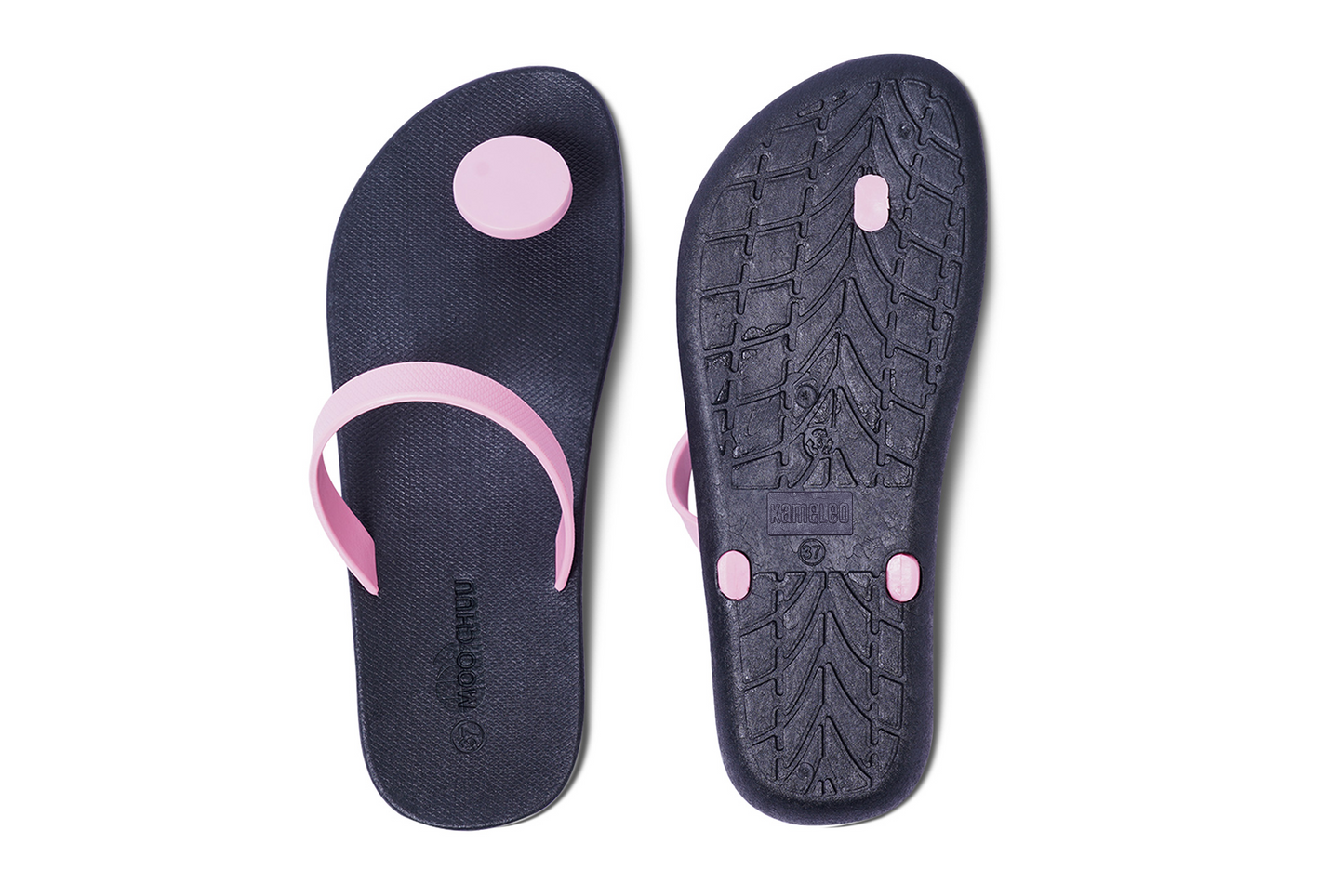 Poppi Dot Black Sole LightPink Strap
