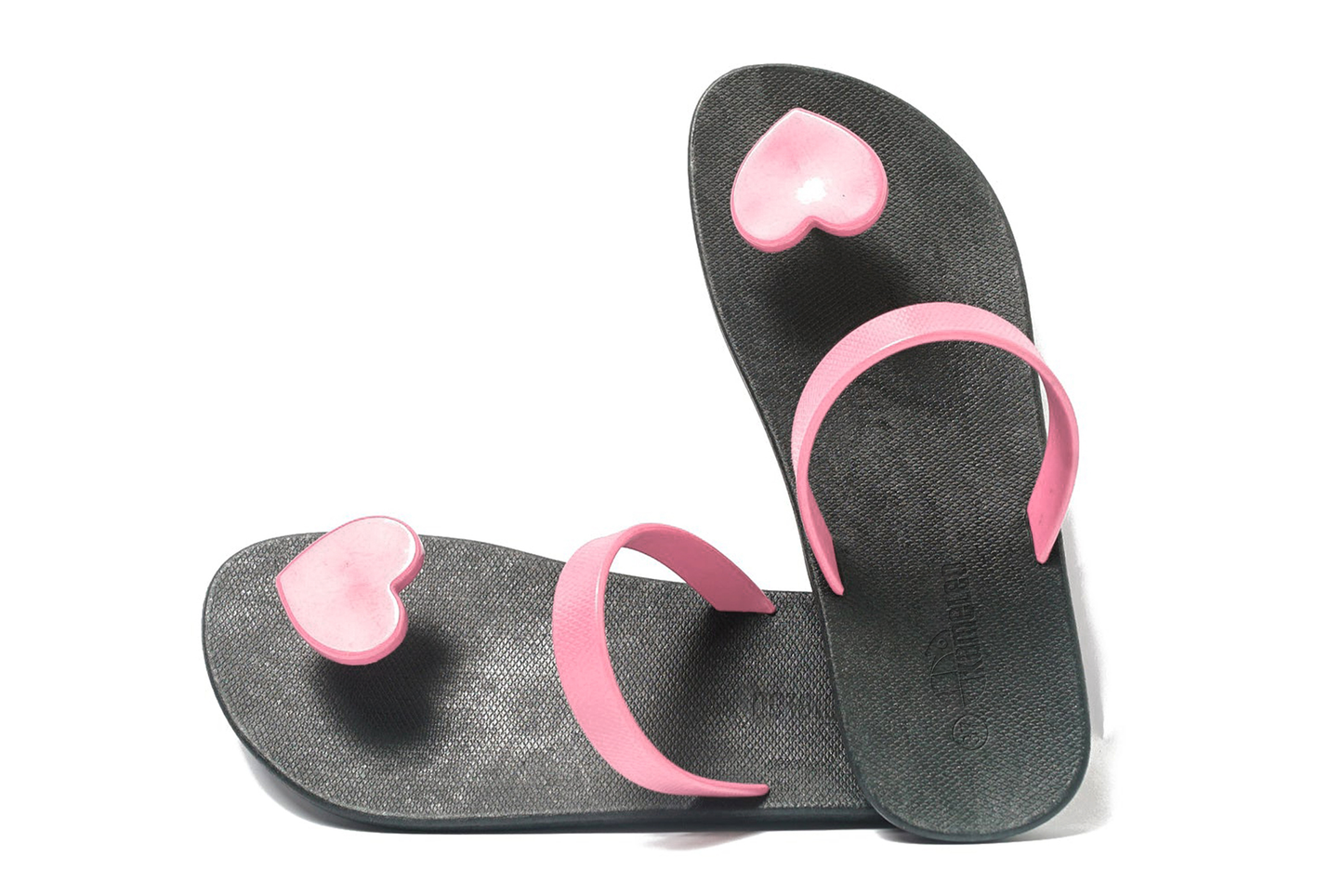Poppi Heart Black Sole LightPink Strap