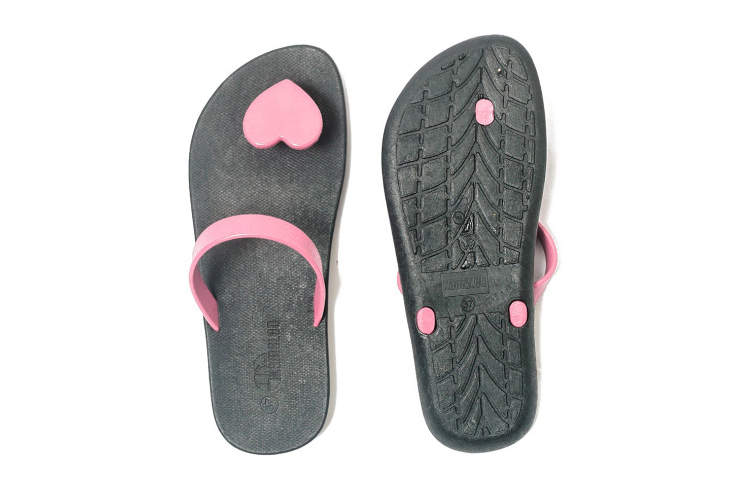 Poppi Heart Black Sole LightPink Strap