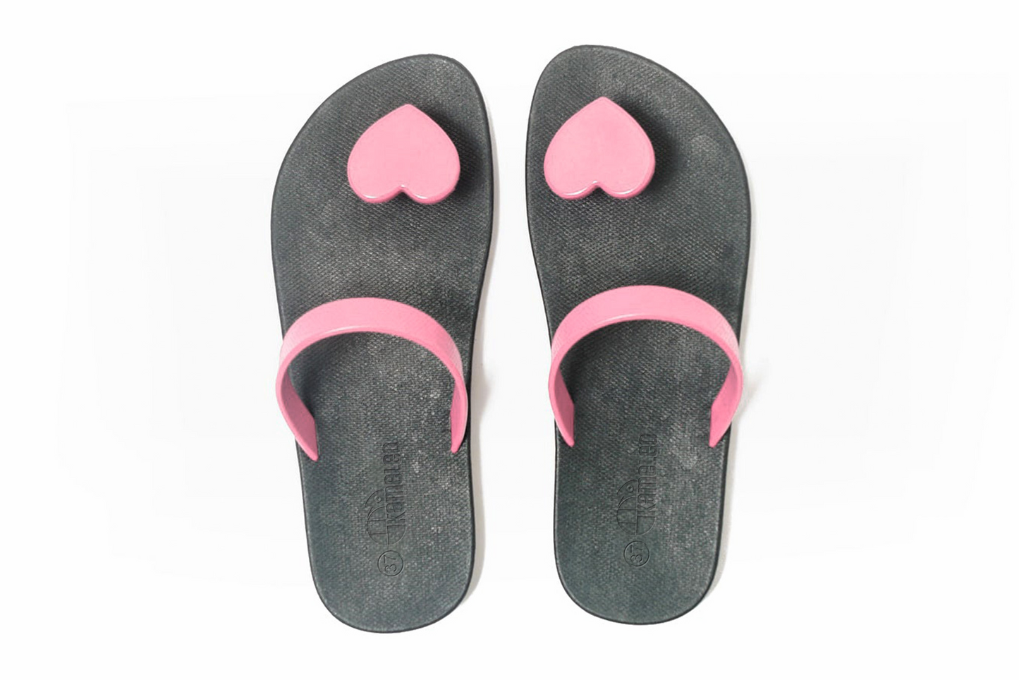 Poppi Heart Black Sole LightPink Strap