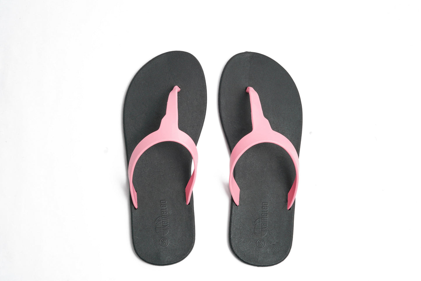 Thongs Black Sole LightPink Strap