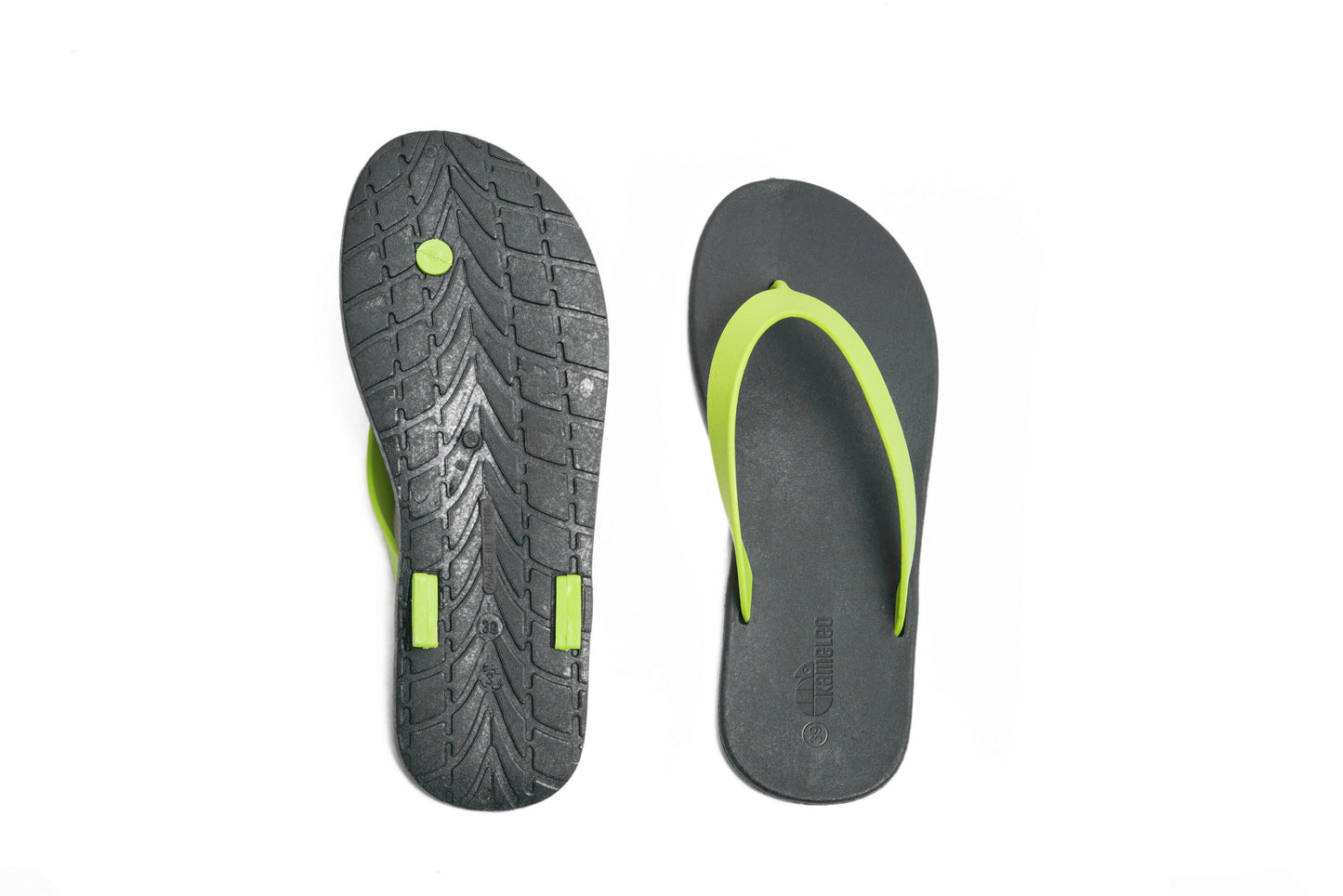 Flippy Black Sole Lime Strap