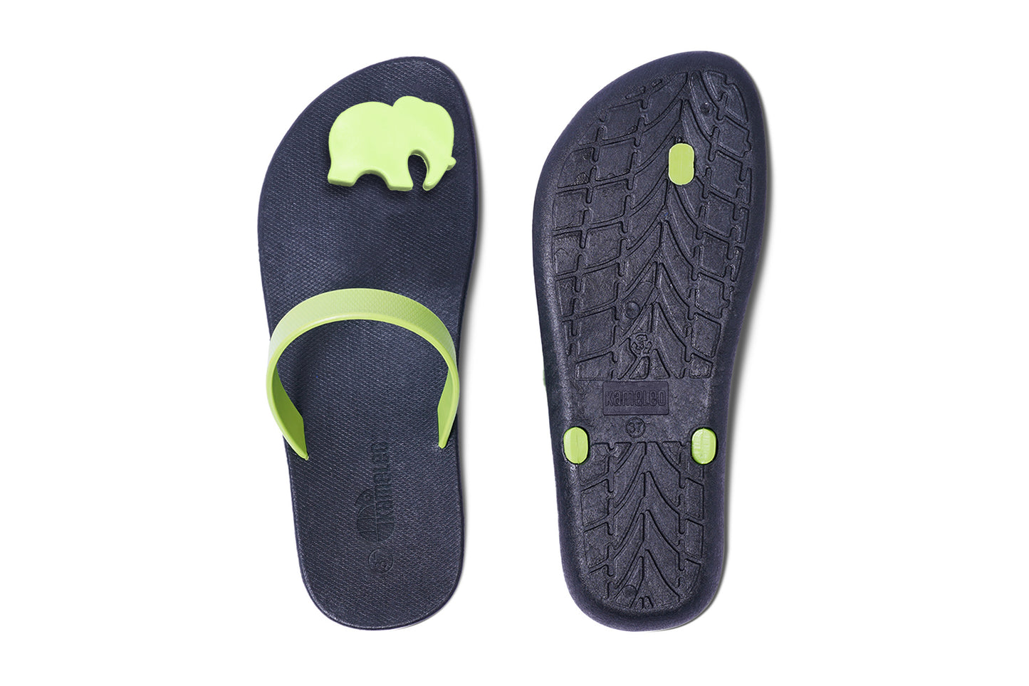 Poppi Ellie Black Sole Lime Strap