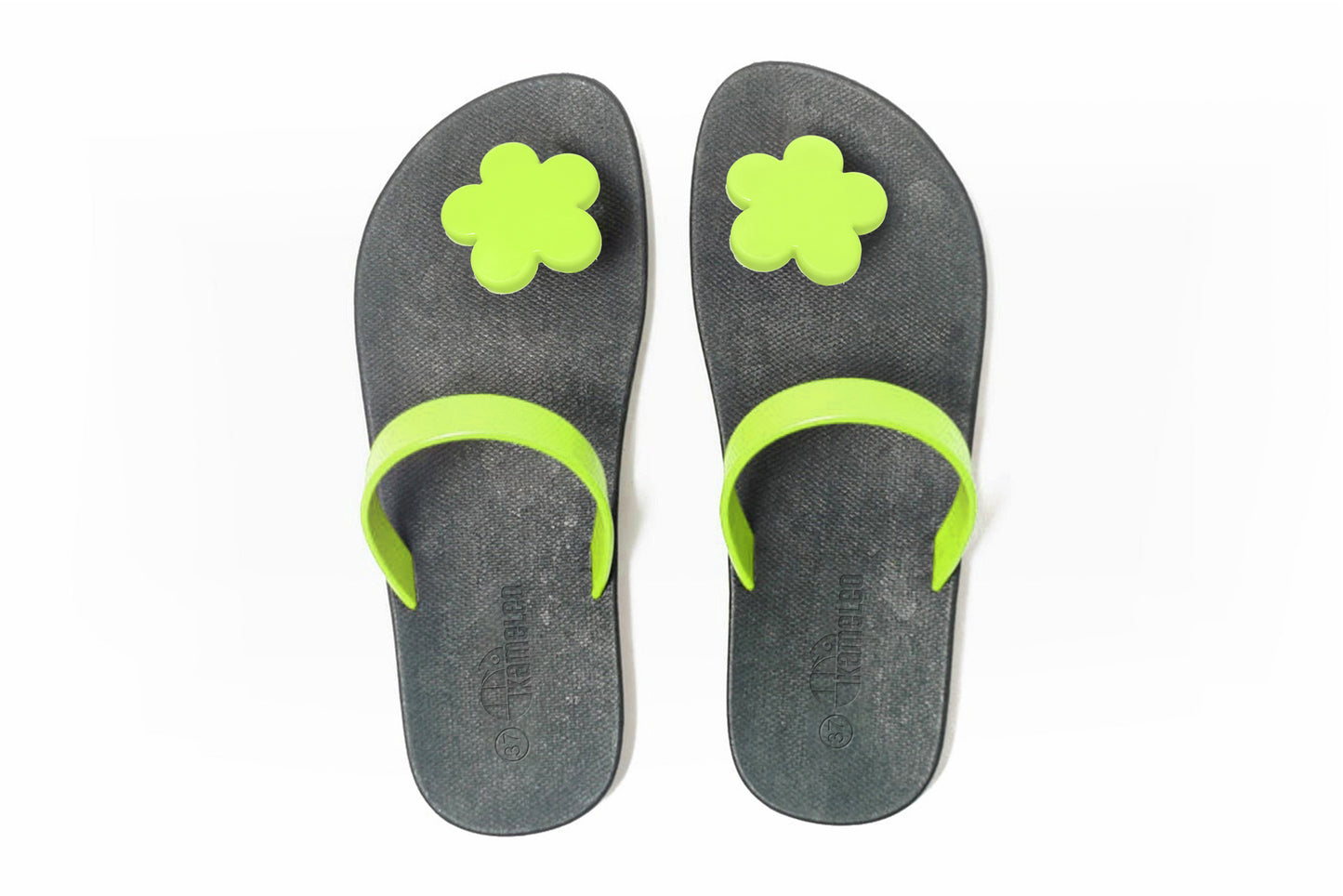 Poppi Flora Black Sole Lime Strap