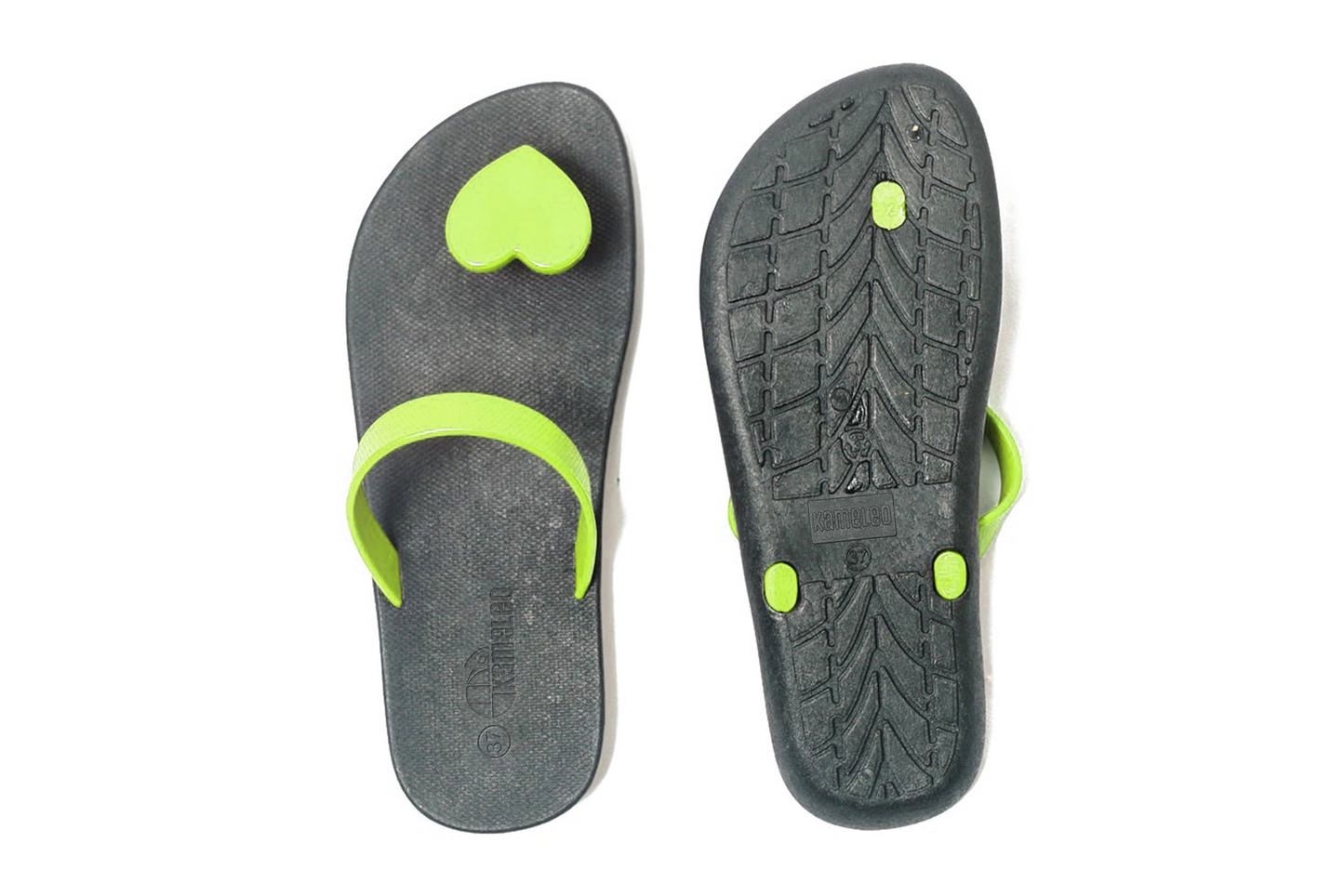 Poppi Heart Black Sole Lime Strap