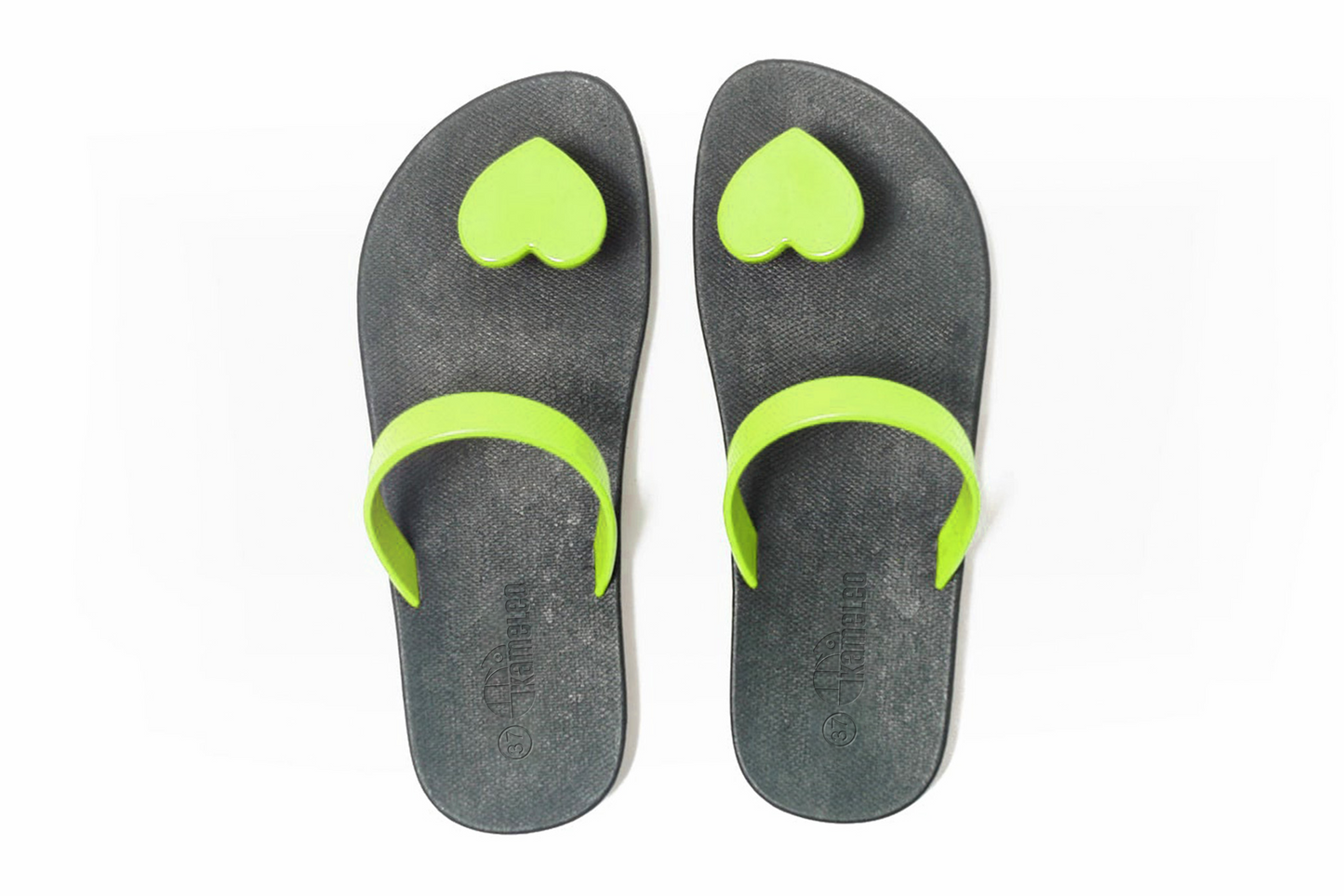 Poppi Heart Black Sole Lime Strap