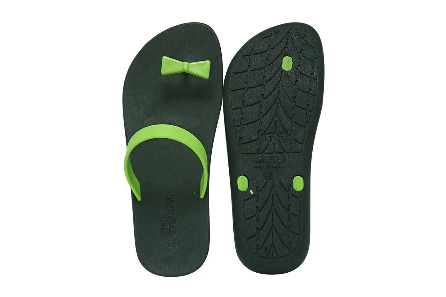 Poppi Bow Black Sole Lime Strap