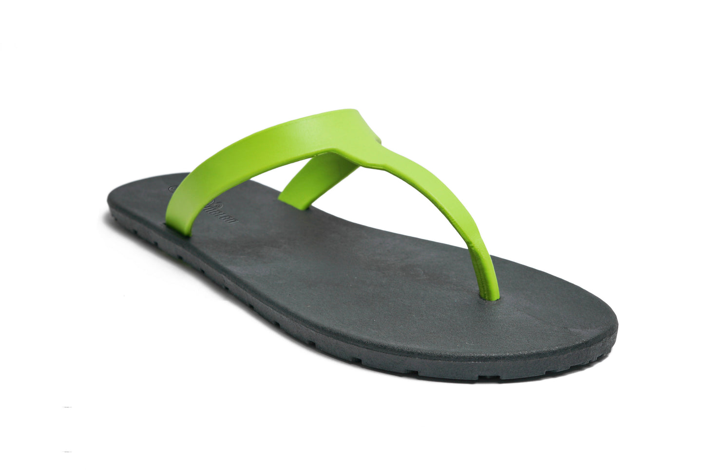 Thongs Black Sole Lime Strap