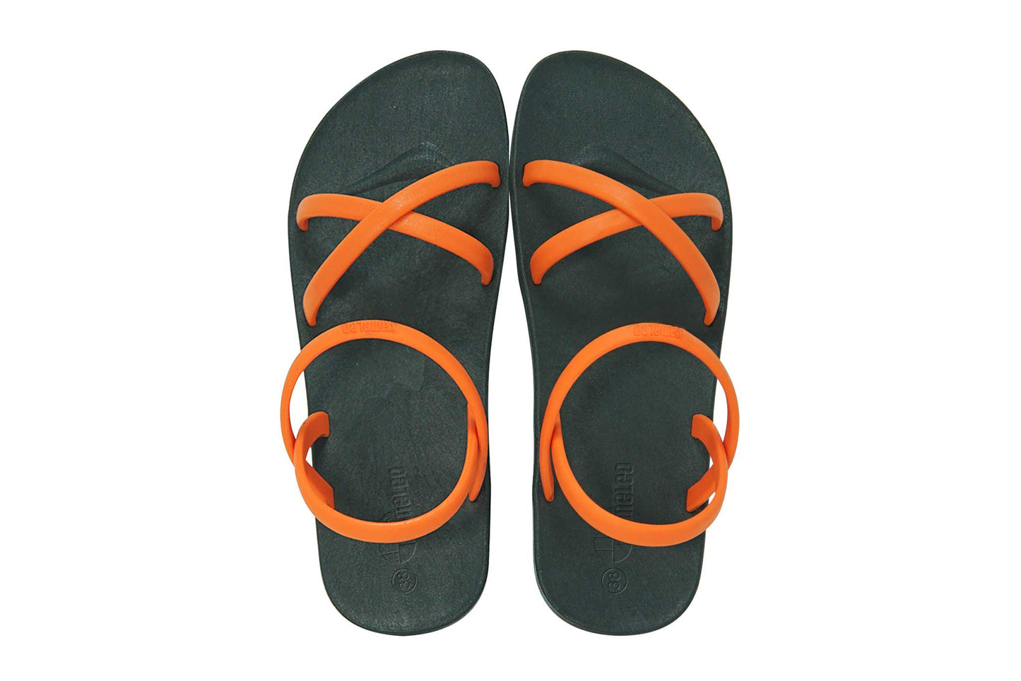 Cross Slim Black Sole Orange Strap
