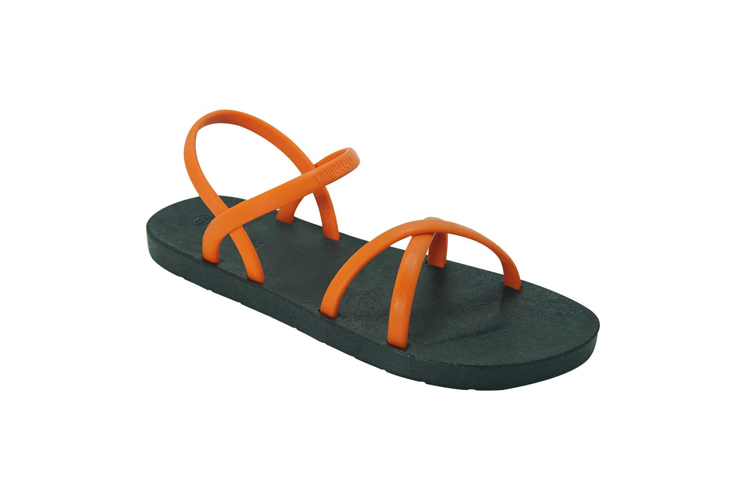 Cross Slim Black Sole Orange Strap