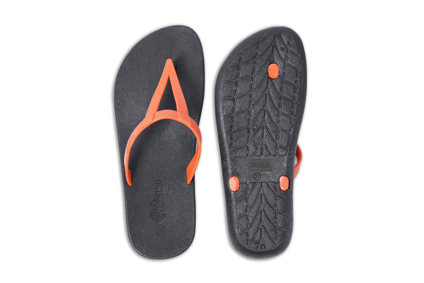 Eiffel Black Sole Orange Strap