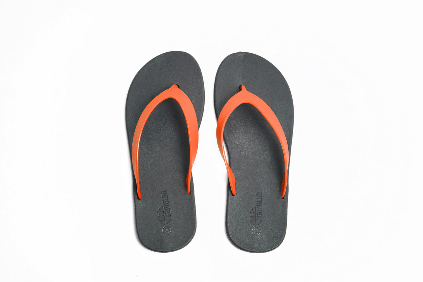 Flippy Black Sole Orange Strap