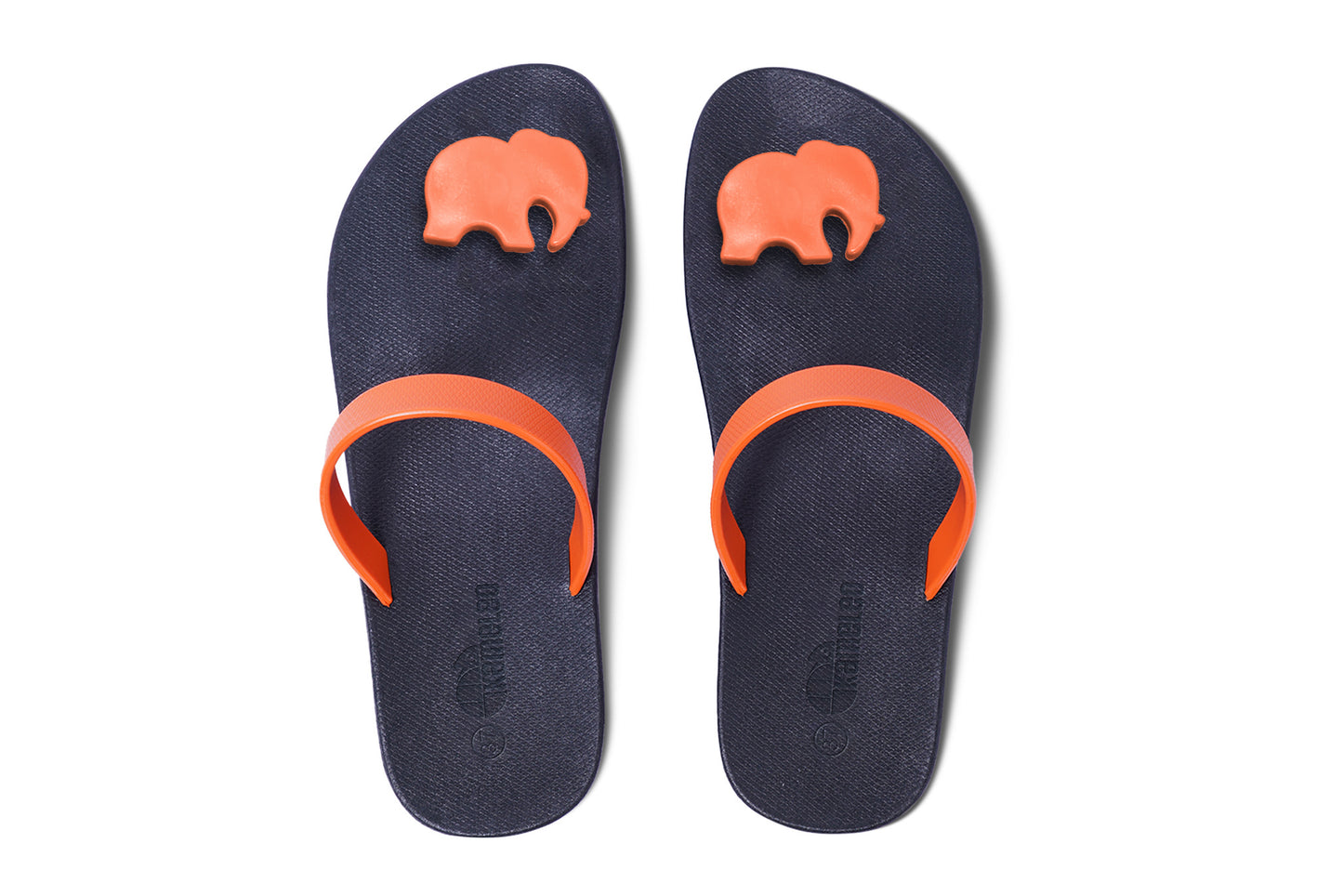 Poppi Ellie Black Sole Orange Strap