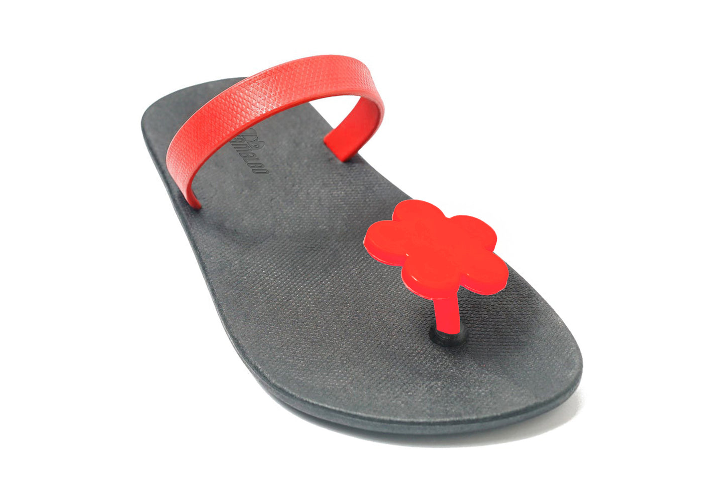 Poppi Flora Black Sole Red Strap
