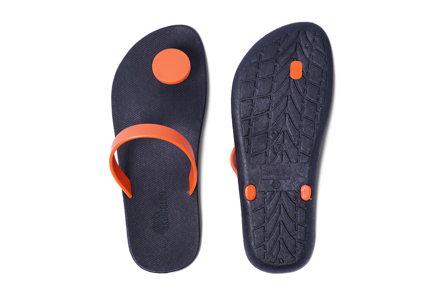Poppi Dot Black Sole Orange Strap
