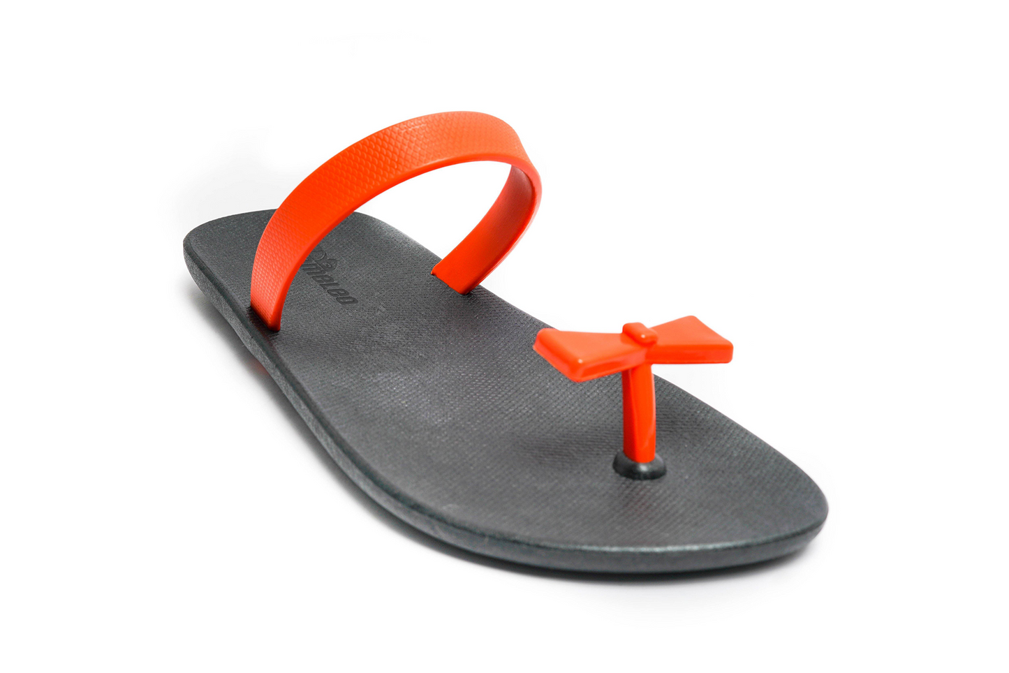 Poppi Bow Black Sole Orange Strap