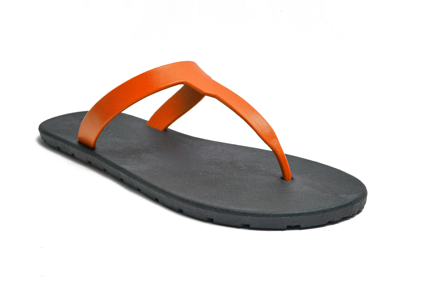 Thongs Black Sole Orange Strap